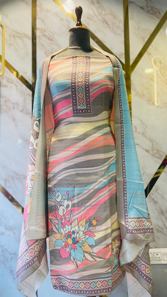 Premium Shimar Pashmina kani print Suit