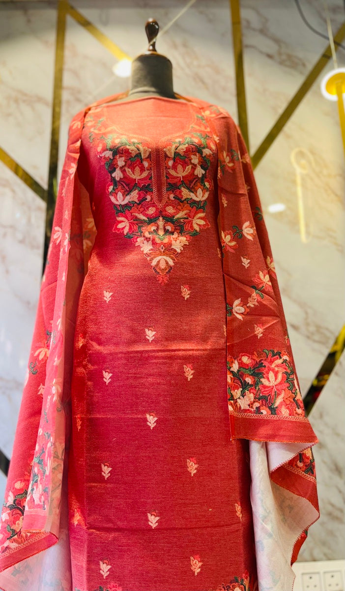 Premium kashmiri  Pashmina kani print Suit