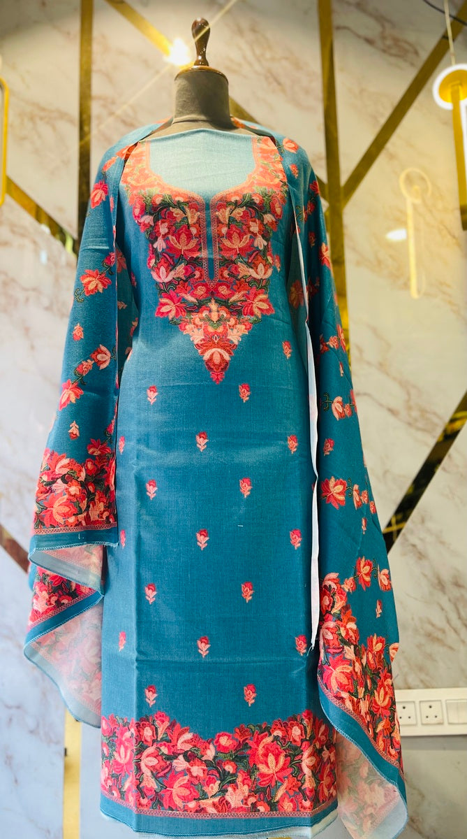 Premium kashmiri  Pashmina kani print Suit