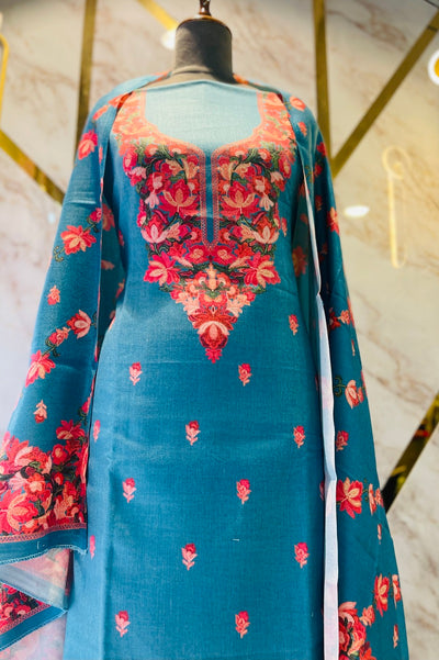 Premium kashmiri  Pashmina kani print Suit