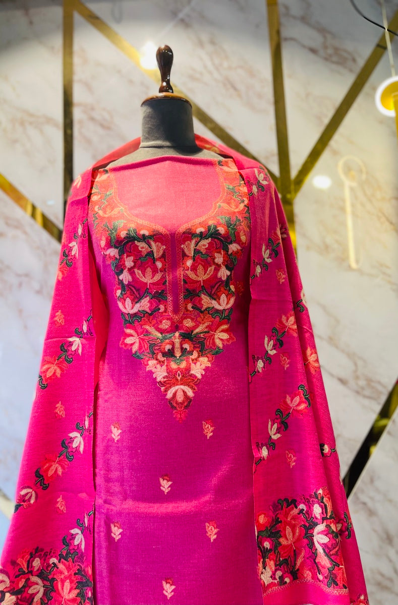Premium kashmiri  Pashmina kani print Suit