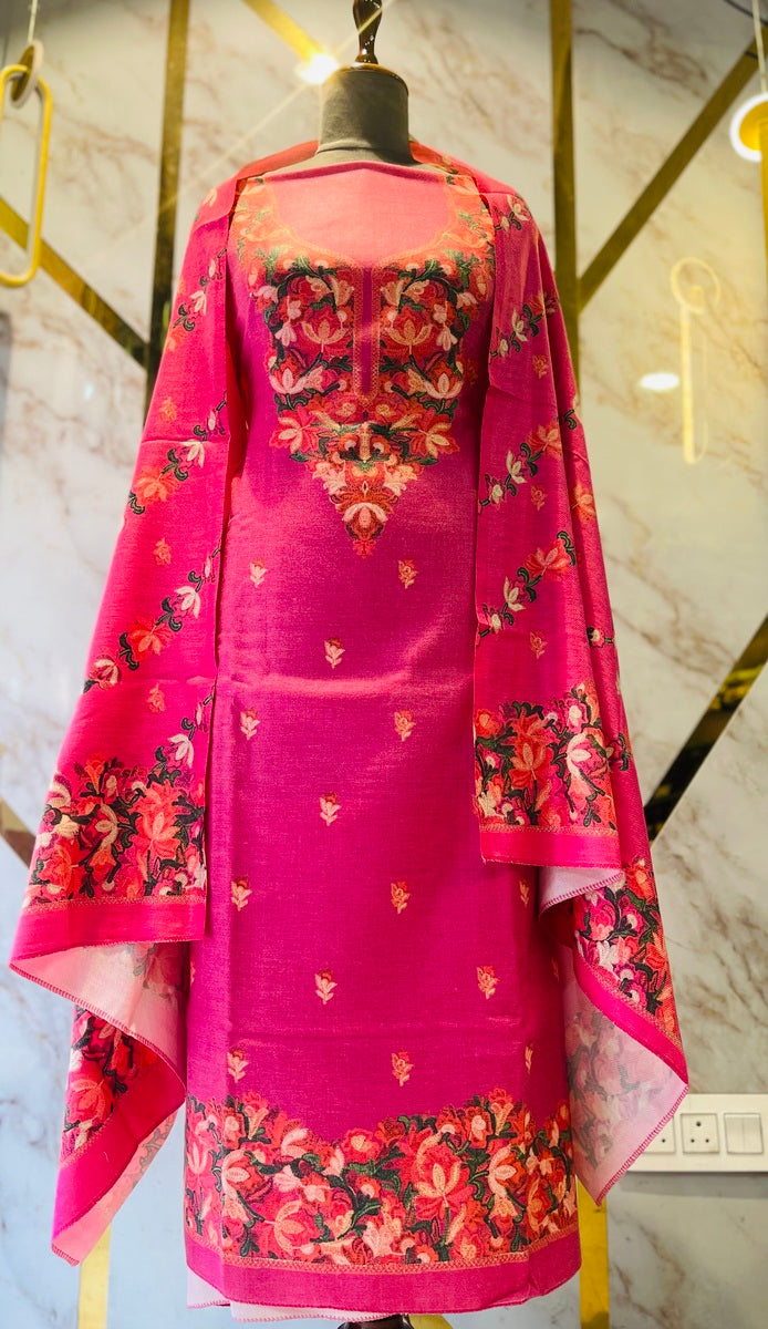 Premium kashmiri  Pashmina kani print Suit