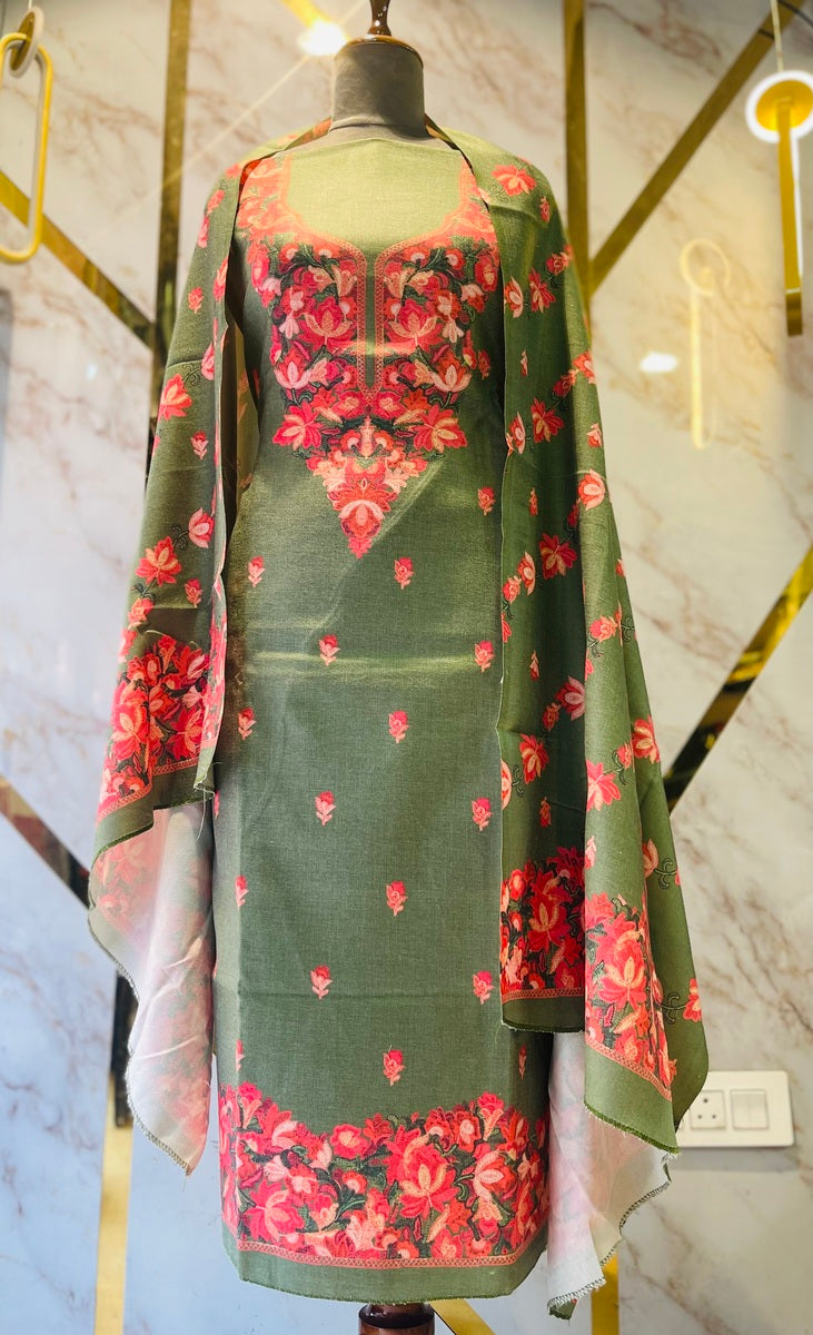 Premium kashmiri  Pashmina kani print Suit