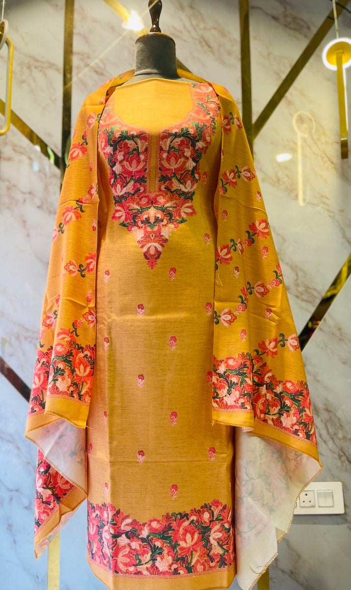 Premium kashmiri  Pashmina kani print Suit