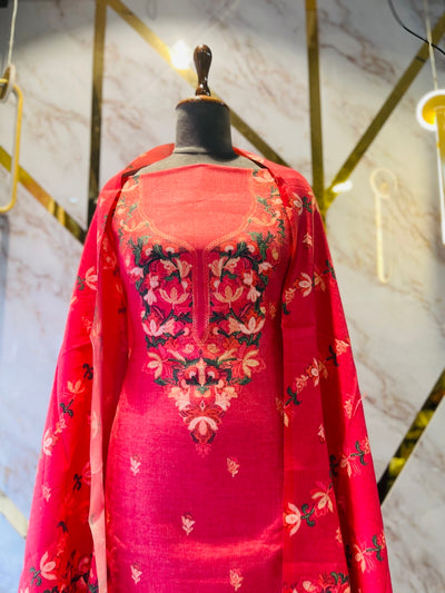 Premium kashmiri  Pashmina kani print Suit