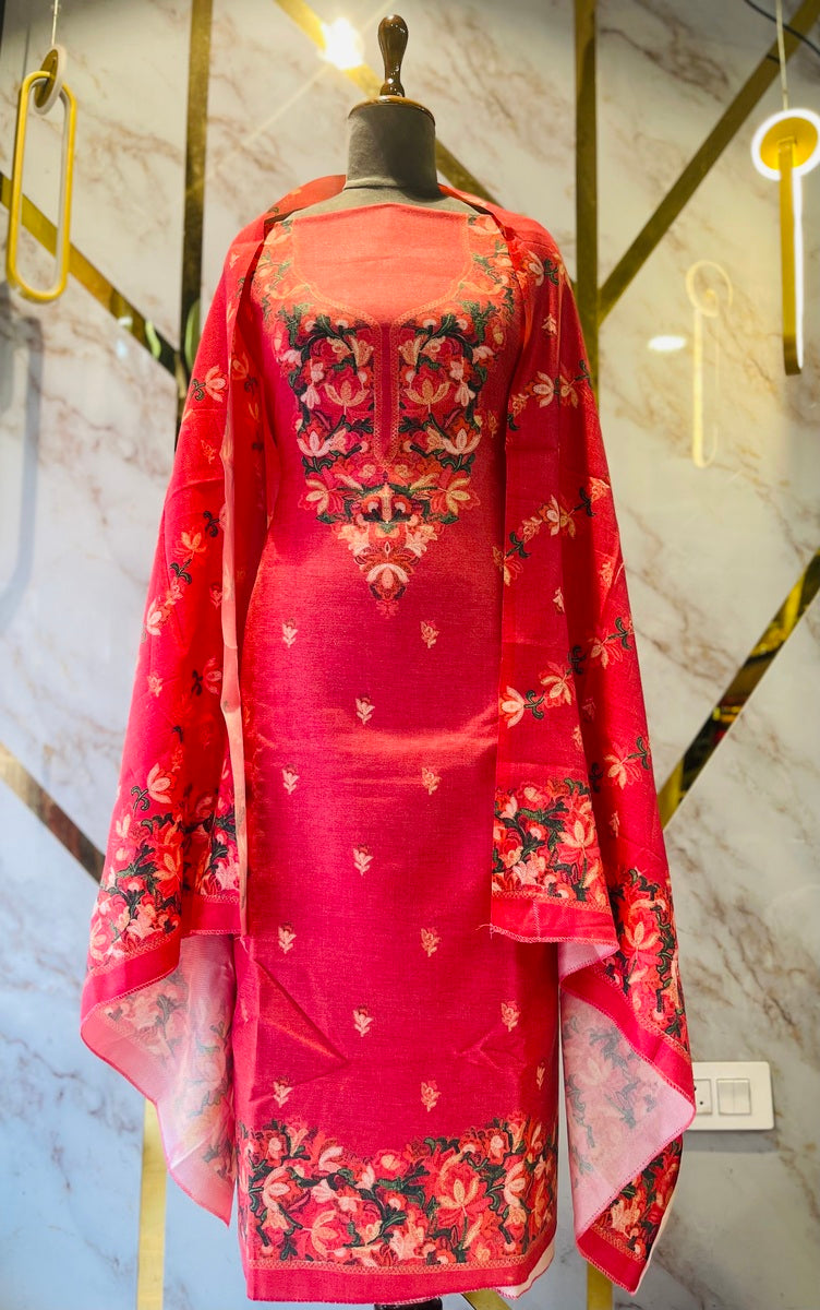 Premium kashmiri  Pashmina kani print Suit