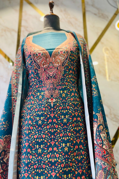 Premium kashmiri  Pashmina kani print Suit