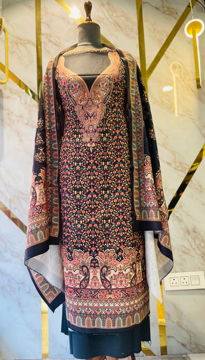 Premium kashmiri  Pashmina kani print Suit
