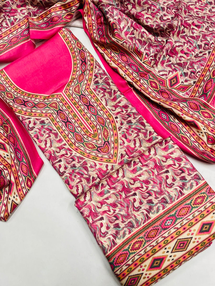 Premium kashmiri  Pashmina kani print Suit