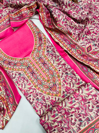 Premium kashmiri  Pashmina kani print Suit