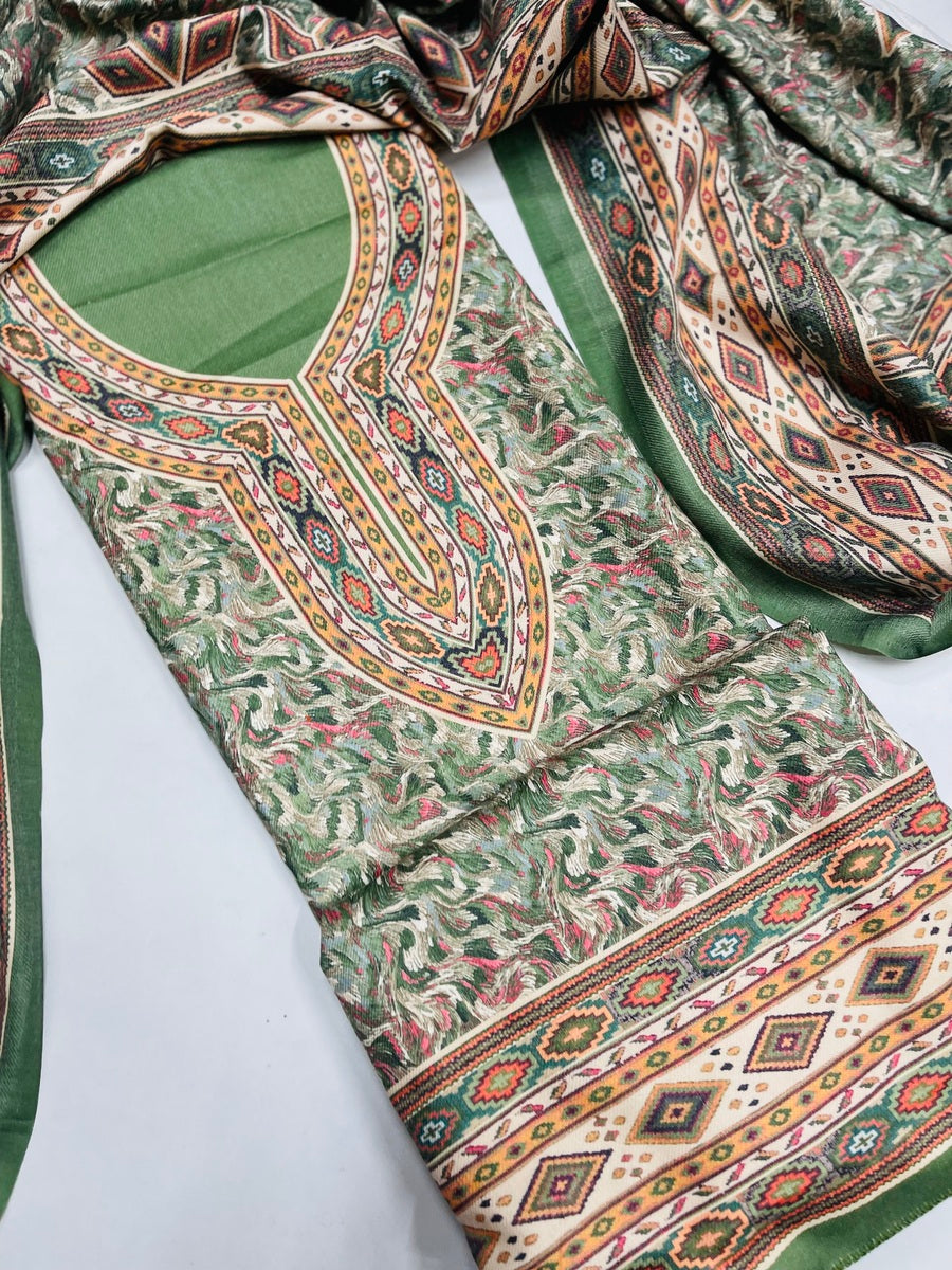 Premium kashmiri  Pashmina kani print Suit