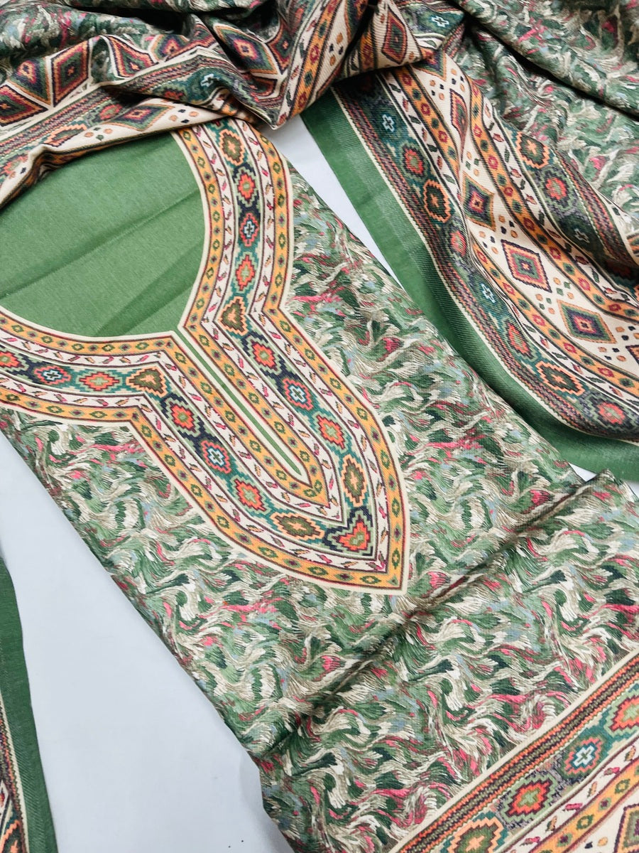 Premium kashmiri  Pashmina kani print Suit