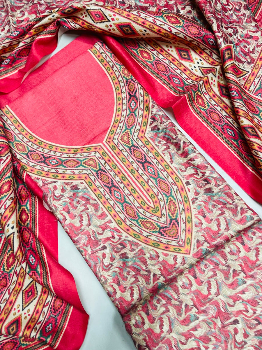 Premium kashmiri  Pashmina kani print Suit