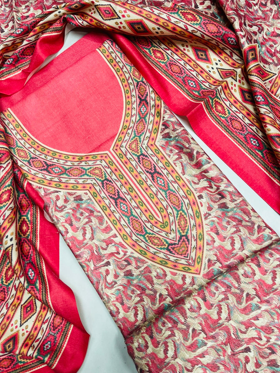 Premium kashmiri  Pashmina kani print Suit