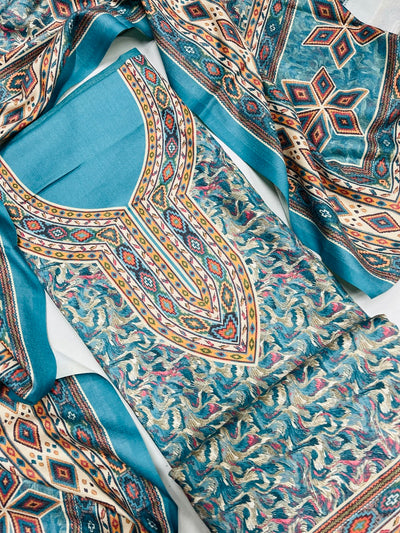 Premium kashmiri  Pashmina kani print Suit