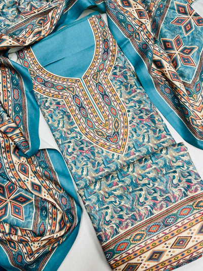 Premium kashmiri  Pashmina kani print Suit