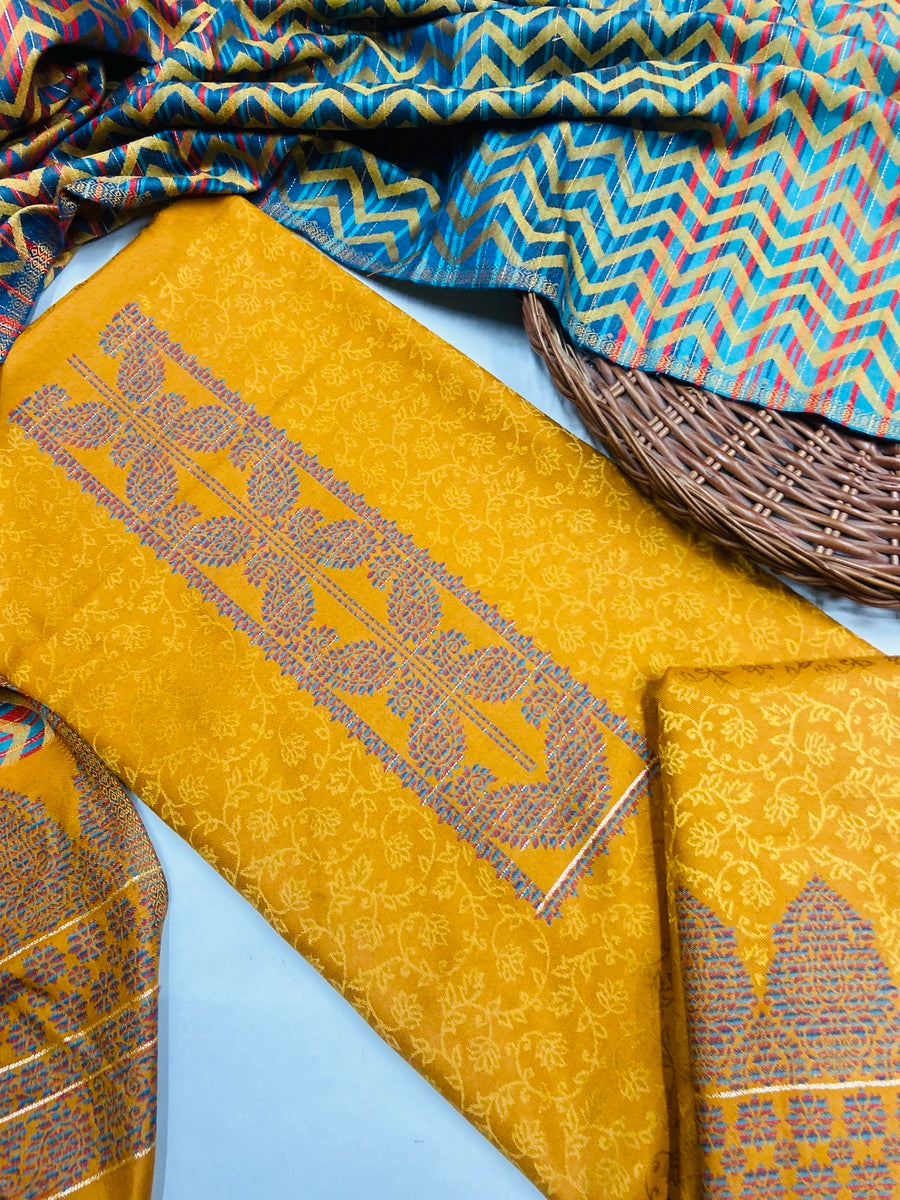 Premium kashmiri  Pashmina kani print Suit