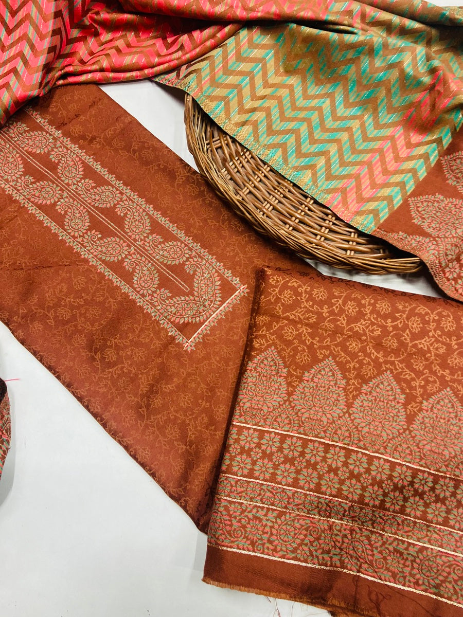 Premium kashmiri  Pashmina kani print Suit