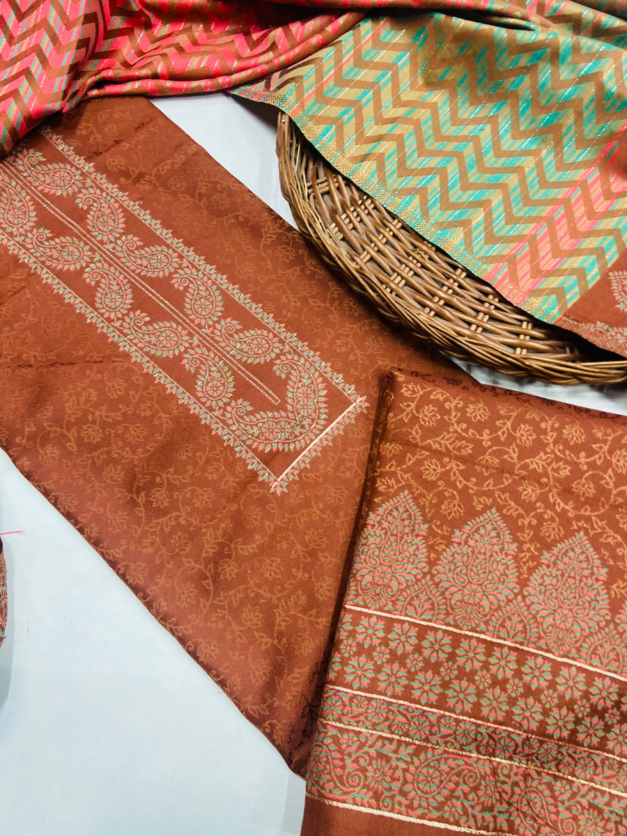 Premium kashmiri  Pashmina kani print Suit