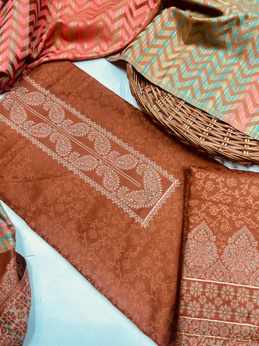 Premium kashmiri  Pashmina kani print Suit