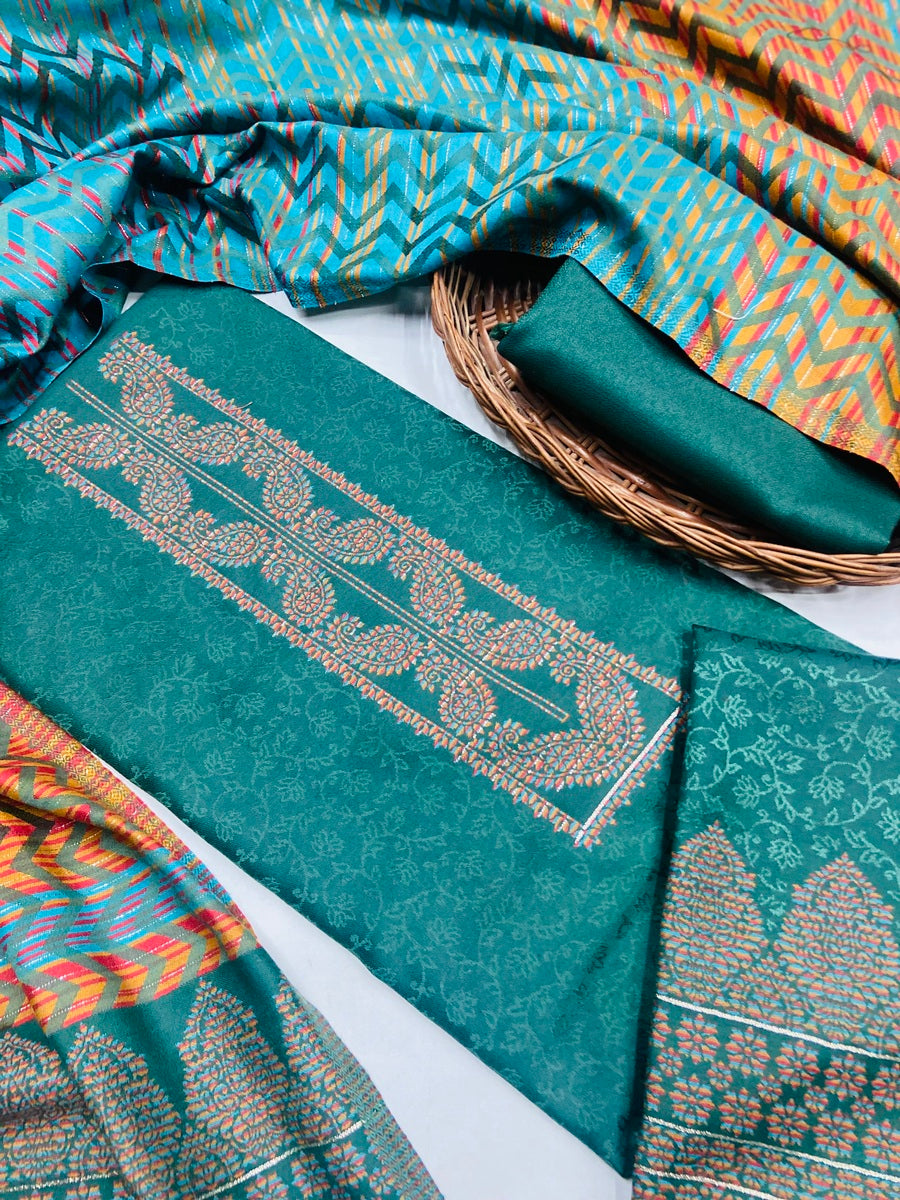 Premium kashmiri  Pashmina kani print Suit