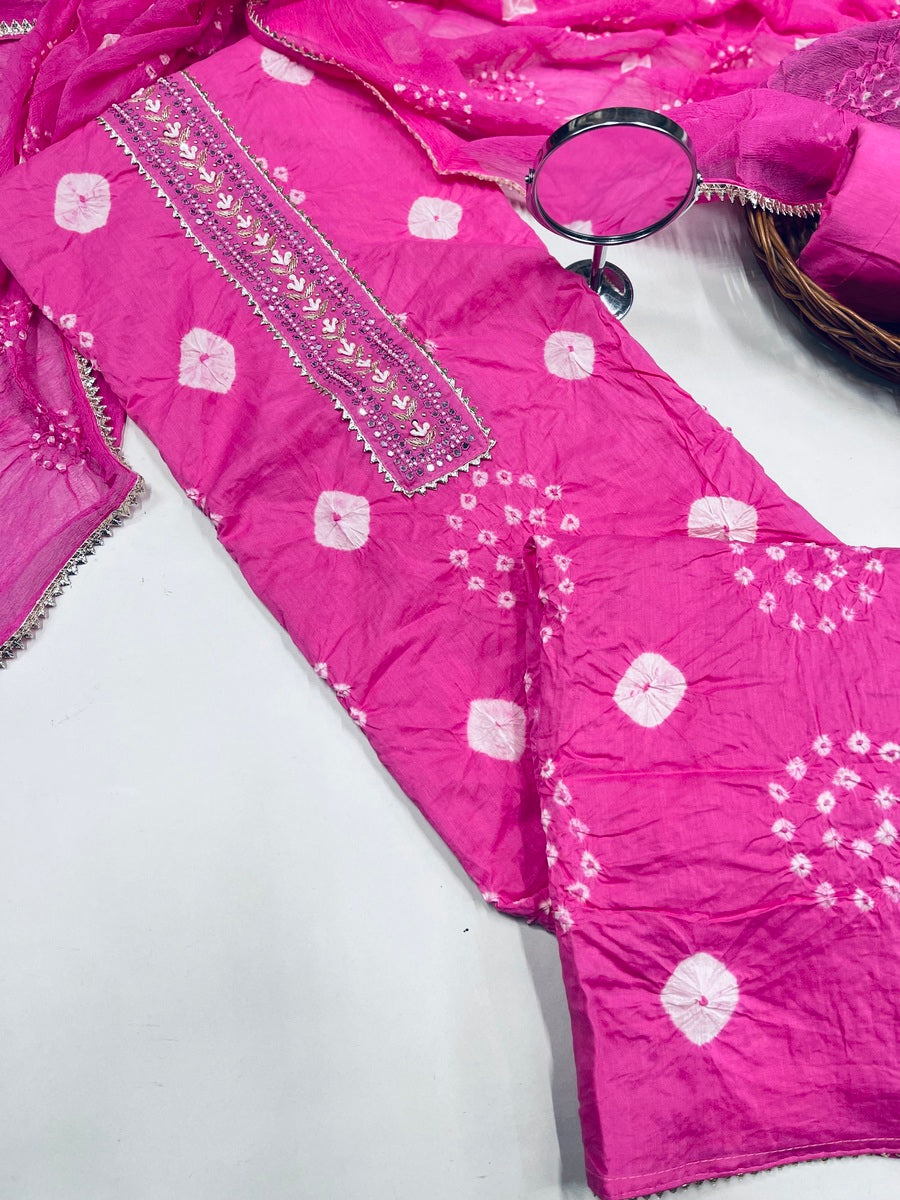 Pure jaipuri cotton suit