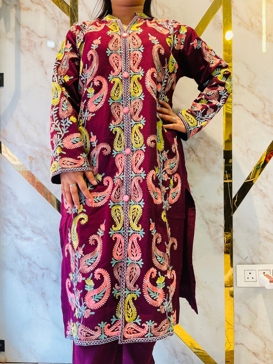 Beautiful Full Length Kashmiri winter 🥶 Ready made suit