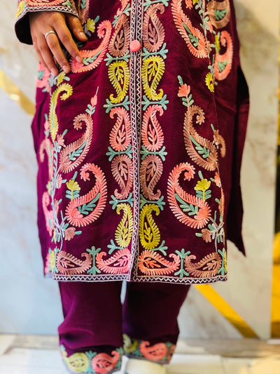 Beautiful Full Length Kashmiri winter 🥶 Ready made suit
