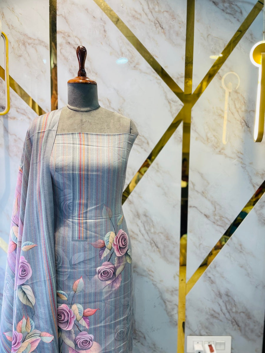 Premium Shimar Pashmina kani print Suit