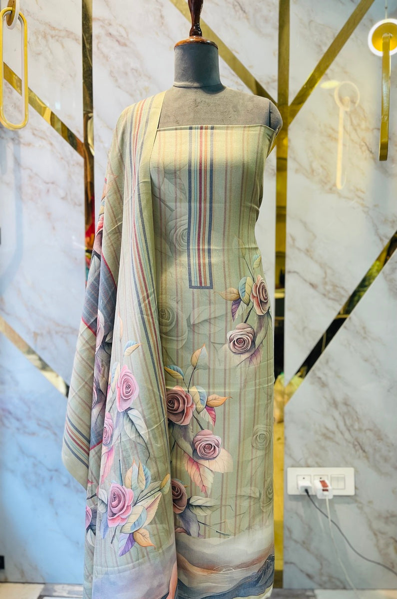 Premium Shimar Pashmina kani print Suit