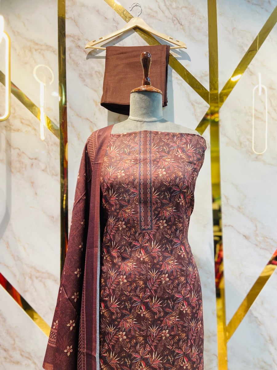 Premium kashmiri  Pashmina kani print Suit