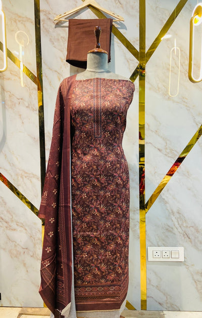 Premium kashmiri  Pashmina kani print Suit