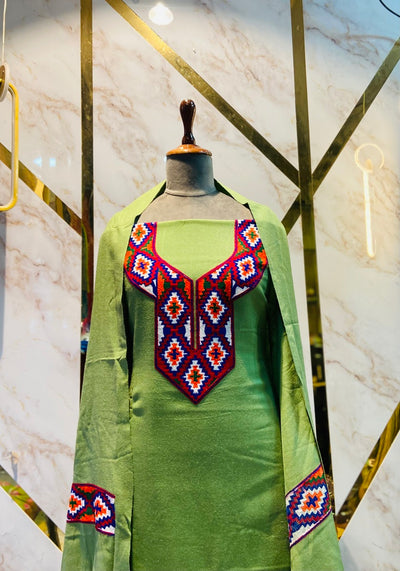 Pure winter 🥶 kinnauri (hand made ) suit( 2 side work )