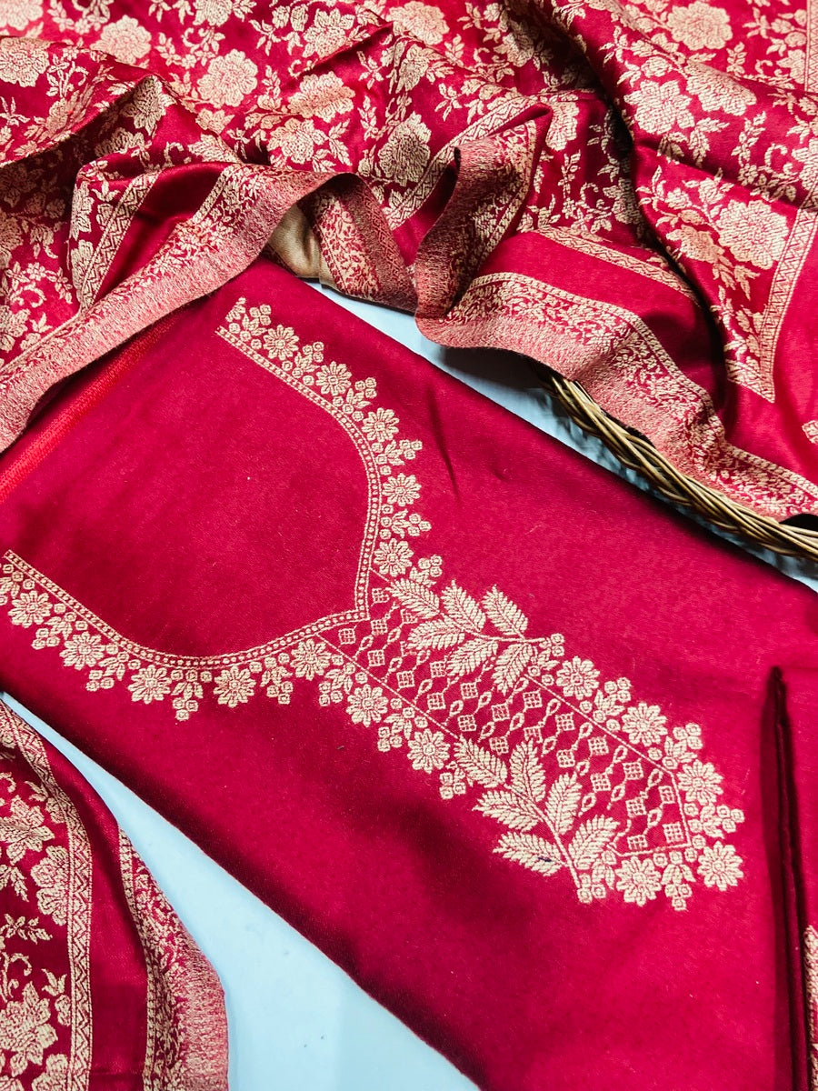 Premium kani Wollen Party Suits (100% Handmade)