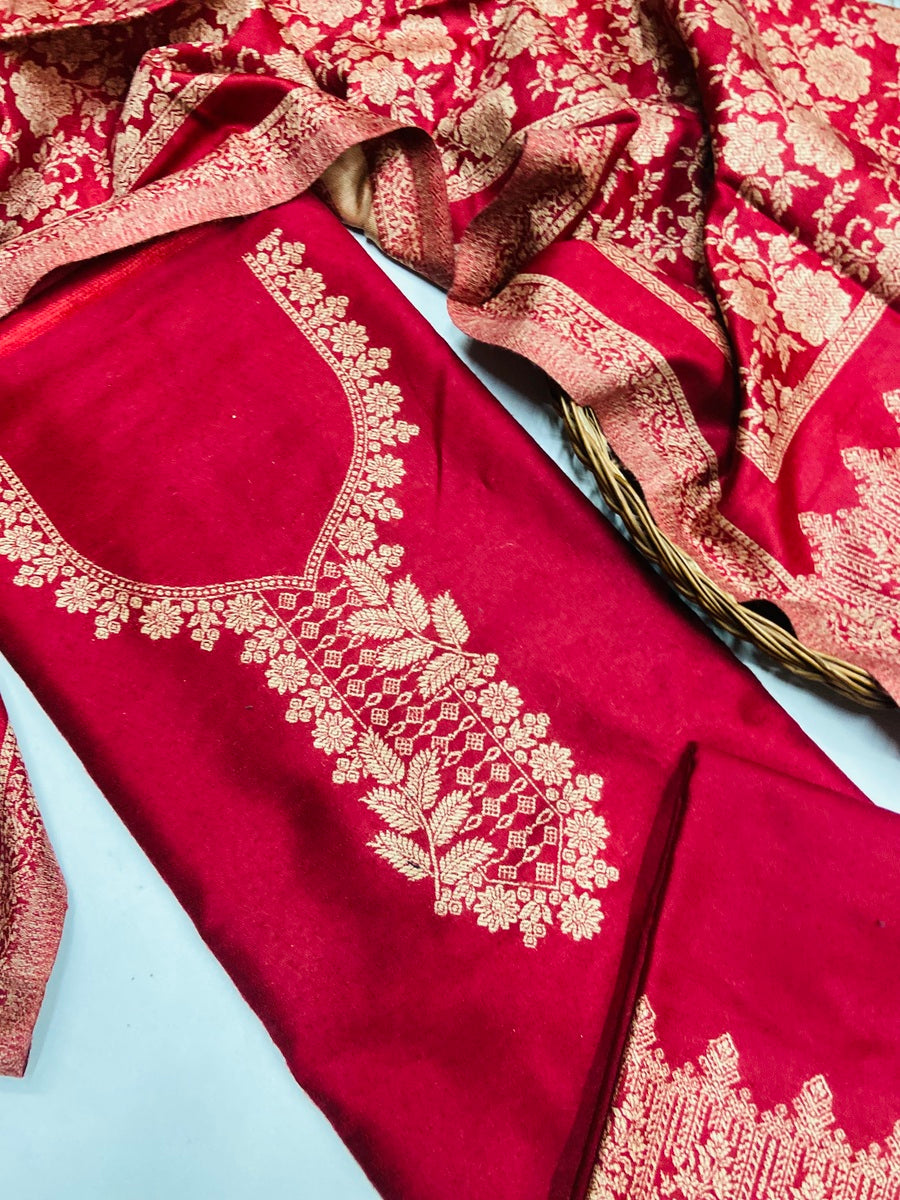 Premium kani Wollen Party Suits (100% Handmade)