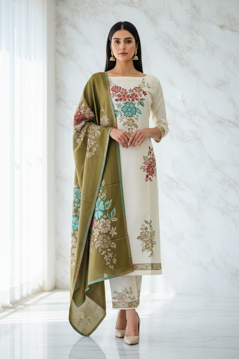 Premium kani Wollen Party Suits (100% Handmade)