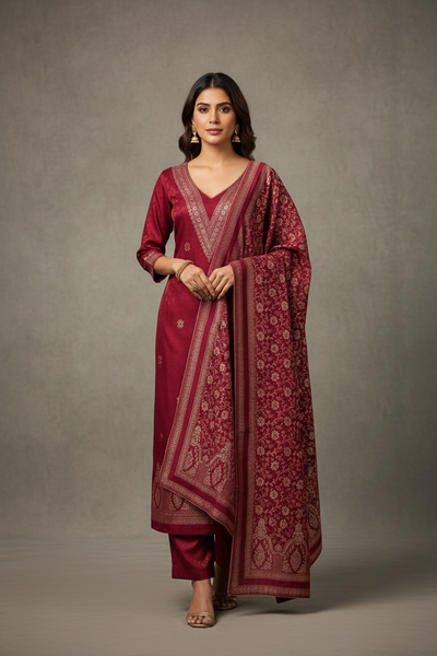 V neck Woollen party 🎉 suit 🥶