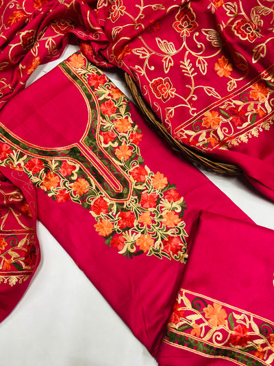 Kashmiri 🥶 winter pure suit (💯%handmade )