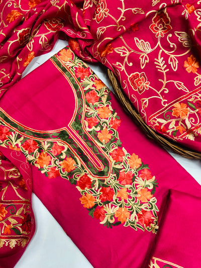 Kashmiri 🥶 winter pure suit (💯%handmade )