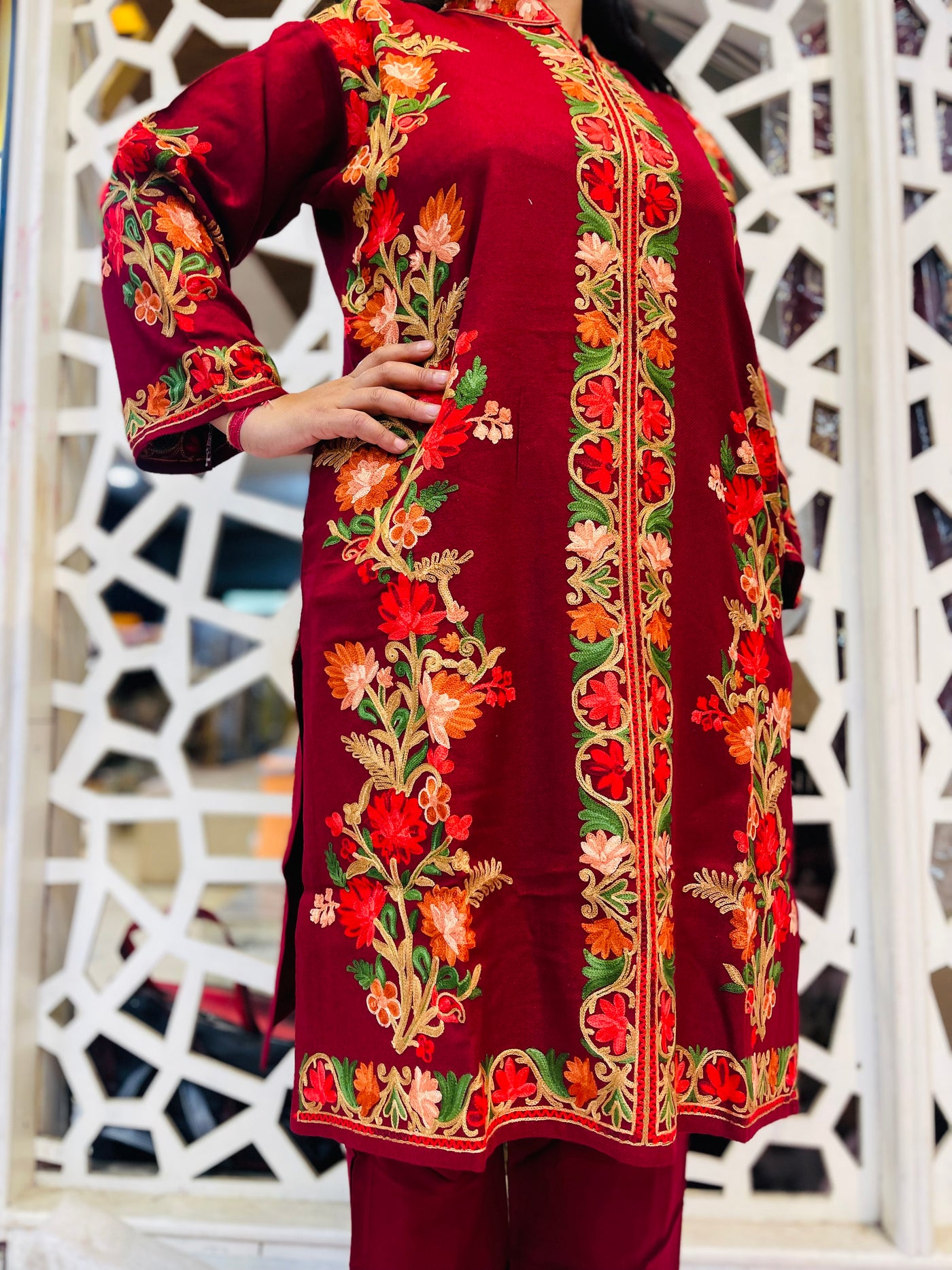 Beautiful Full Length Kashmiri winter 🥶 Ready made suit