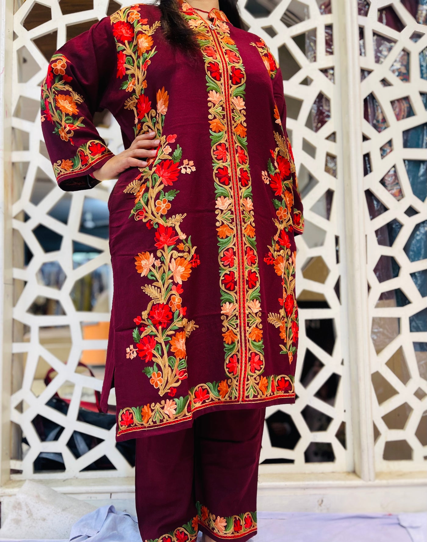 Beautiful Full Length Kashmiri winter 🥶 Ready made suit