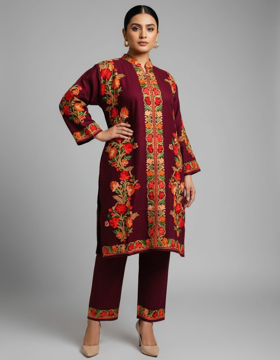 Beautiful Full Length Kashmiri winter 🥶 Ready made suit