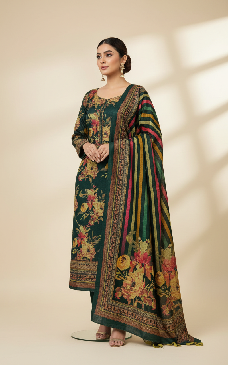 Premium Shimar Pashmina kani print Suit