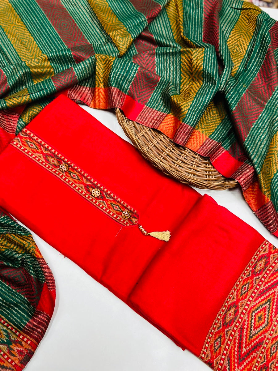 Premium Winter Kullu Suit (💯 % handmade powerloom )
