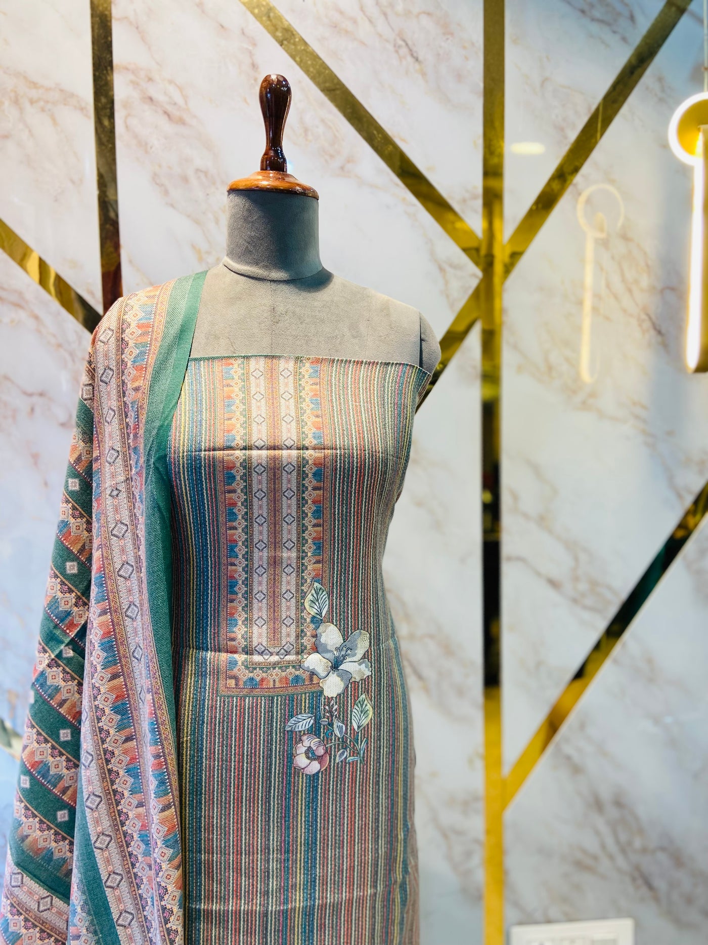 Premium Shimar Pashmina kani print Suit