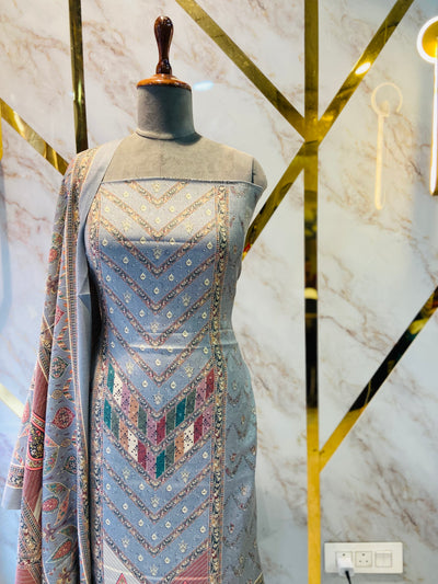 Premium Shimar Pashmina kani print Suit