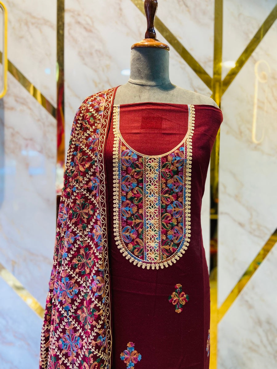 Kashmiri 🥶 winter pure suit (💯%handmade)