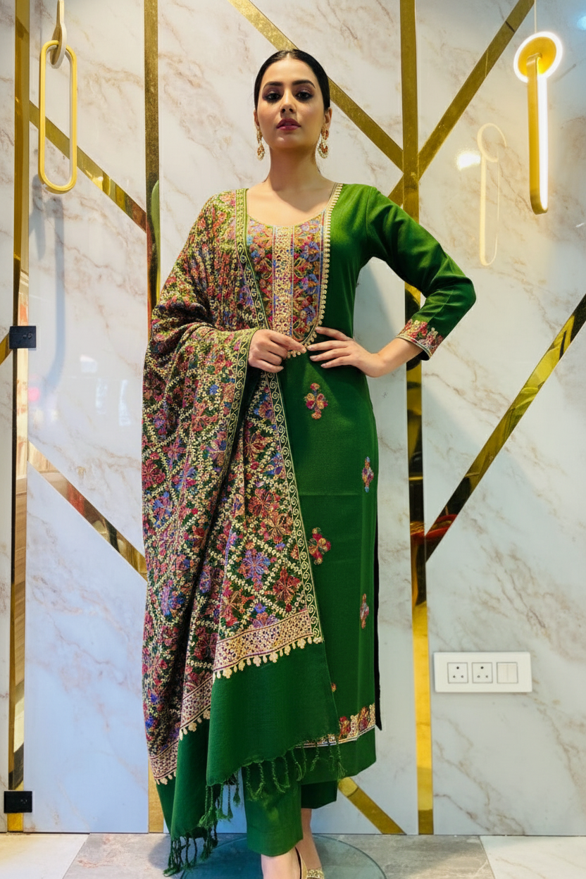 Kashmiri 🥶 winter pure suit (💯%handmade)