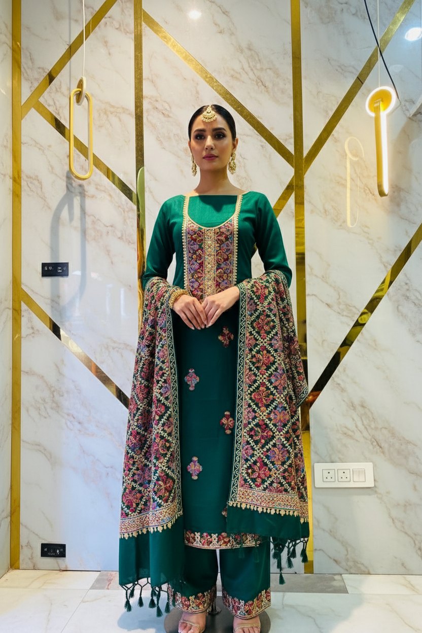 Kashmiri 🥶 winter pure suit (💯%handmade)