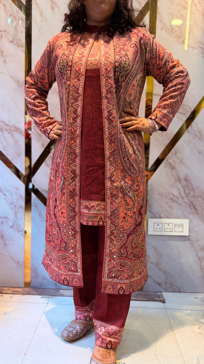 Beautiful Kashmiri winter 🥶 Ready made jacket suit